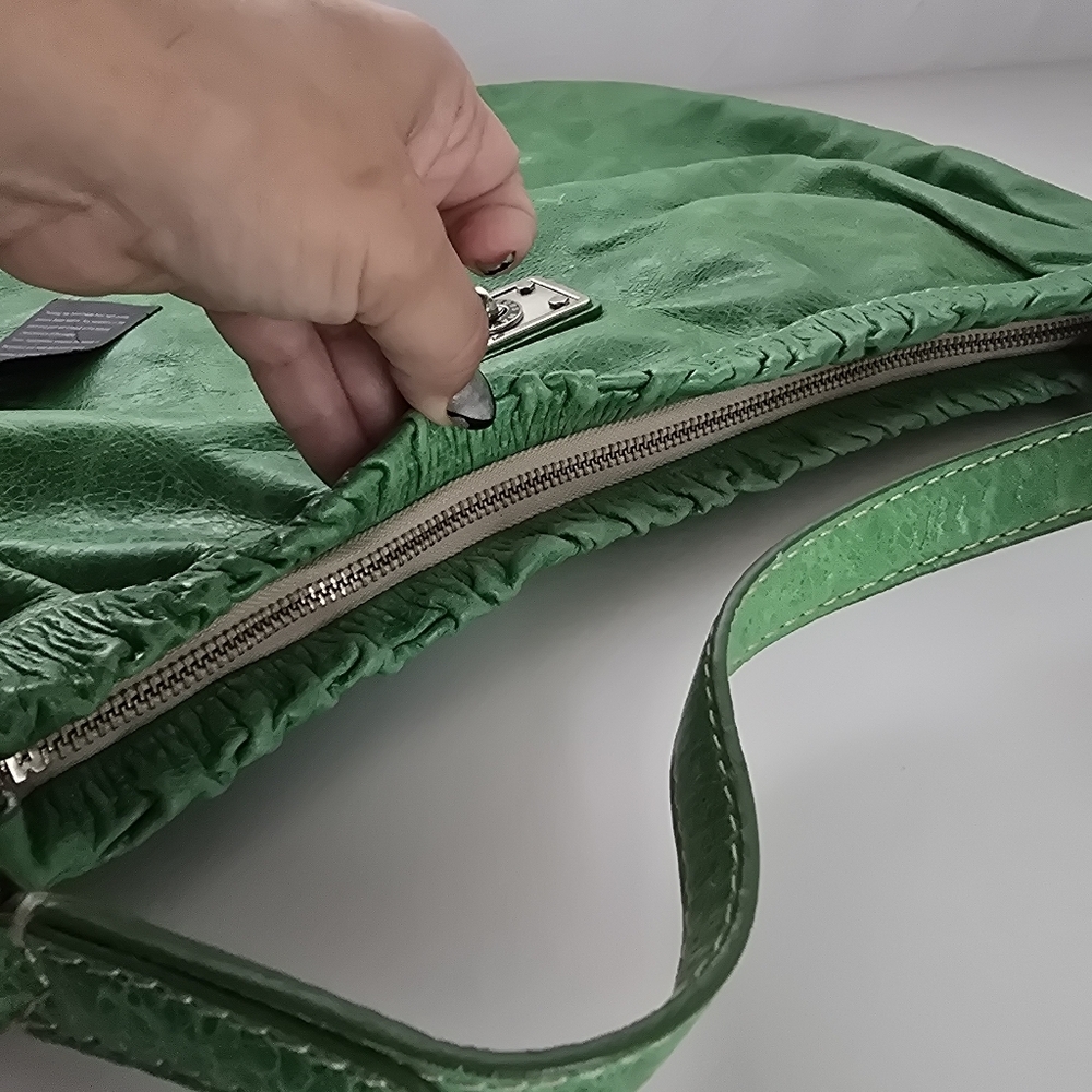 Marc by Marc Jacobs XL Green Leather Hobo Shoulder Bag - Picture 10 of 12